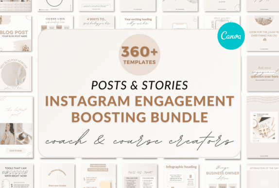 ✨ 350+ Neutral Instagram Canva Templates for Coaches & Entrepreneurs