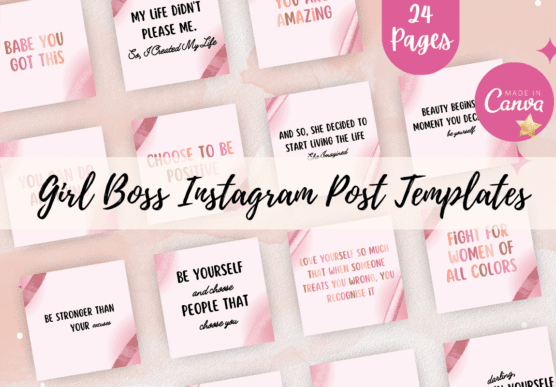 🌸 Girl Instagram Post Templates – Perfect for Female Entrepreneurs & Creators