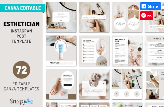 💆‍♀️ Social Media Canva Templates for Estheticians – Grow Your Brand