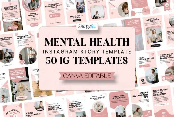 💚 Mental Health Instagram Story Templates – Raise Awareness & Inspire