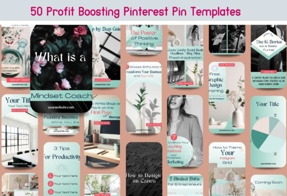 📌 Profit-Boosting Pinterest Templates – Customize Easily with Canva