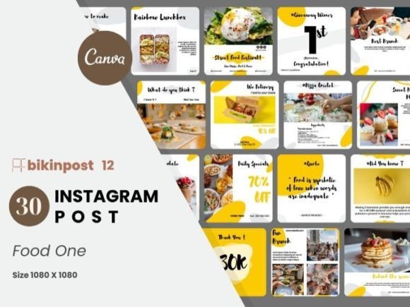 Food One Canva Instagram Post Template