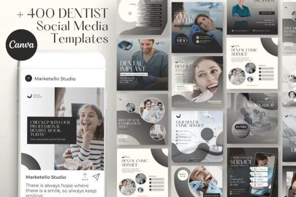 Dental Social Media Templates for Dentists & Clinics