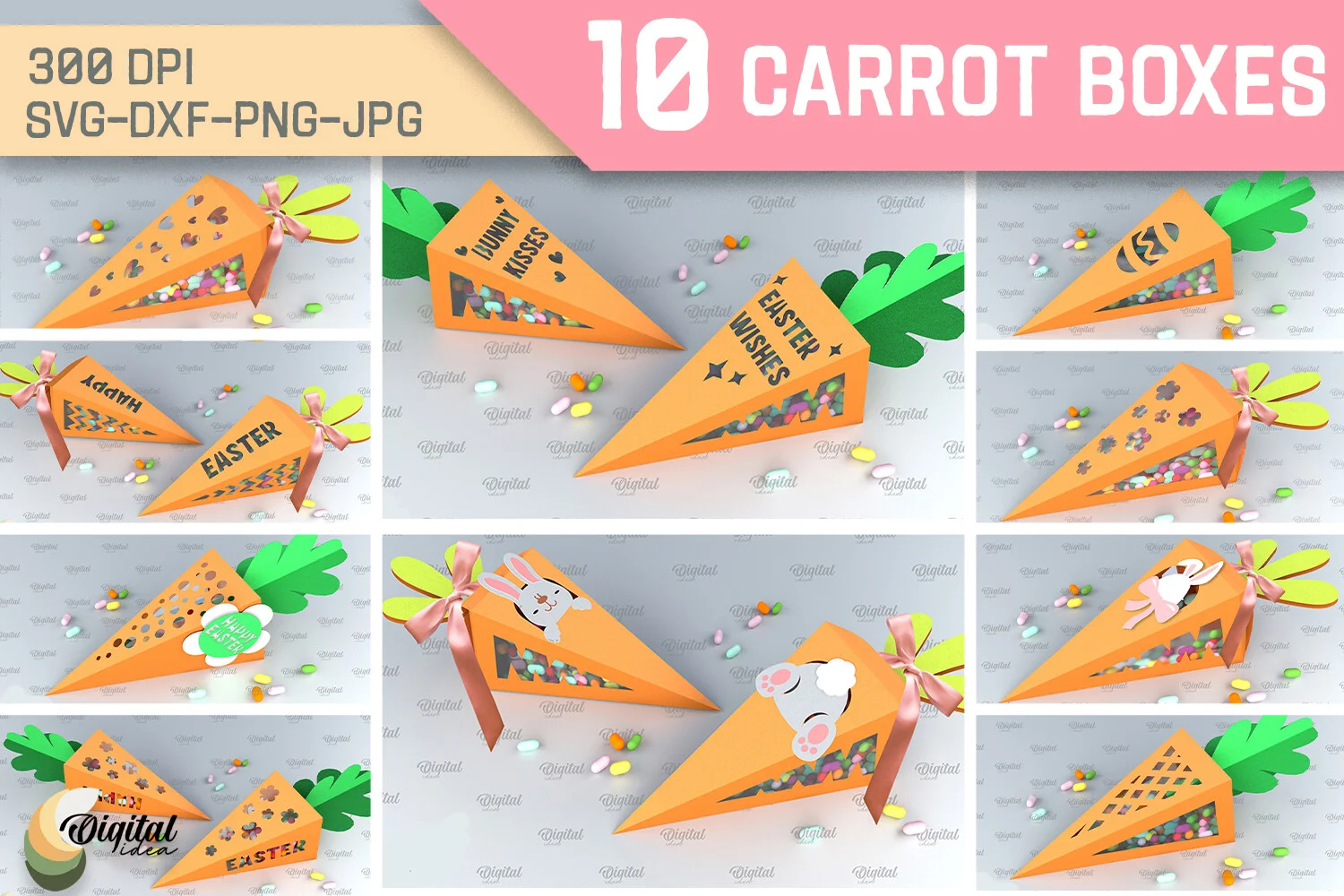 Paper Crafts Worth Keeping — 36 SVG Files for Wedding Crafts, Gift Boxes & Easter Projects