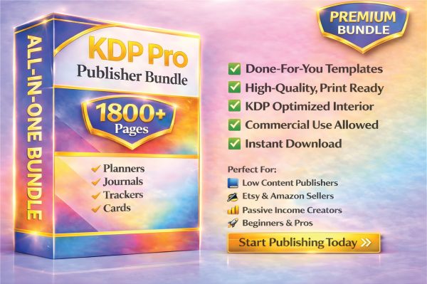 Publish Once, Earn Always — 36 KDP Templates, AI Prompt Packs & Digital Product Tools