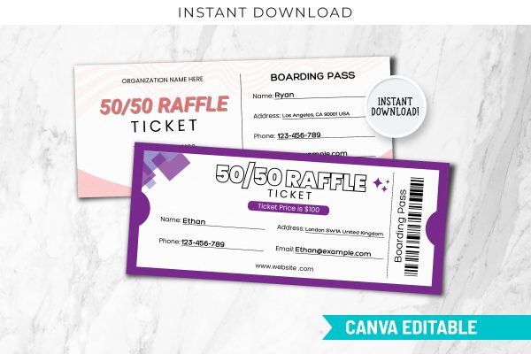 Best Printable Ticket Templates for Canva (Travel, Events, Raffles & More)